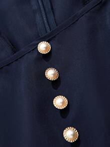 Fairmaia Women Dirndl Dress With Pearl-Button Front And Retro Pattern Apron - Multicolor - View 3
