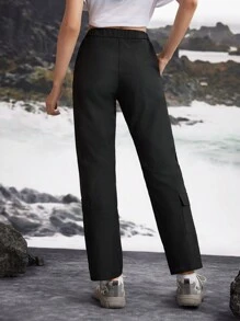 In My Nature Damen elegante Outdoor Lässig Hosen - Schwarz - Übersicht 2