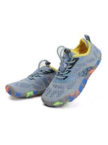 Kids' Fashion Casual Sports Aqua Shoes For Hiking, Wading, Yoga, Breathable Water Shoes - Grey - View 3