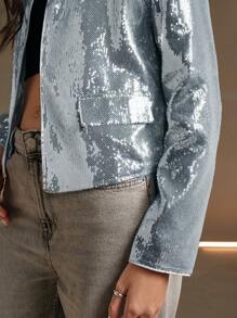 Anewsta 女士优雅闪亮派对鸡尾酒短夹克