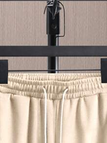 Manfinity LEGND 2pcs Women Solid Color Casual Hoodie Sweatshirt And Pants Set - Khaki - View 5