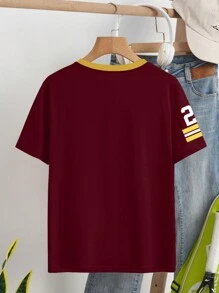 INAWLY Camiseta gráfica de verano informal con estampado de letras y números para mujer