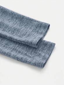 SHEIN Maternity Casual Ruched Slim Fit Long Sleeve T-Shirt, Spring & Autumn - Dusty Blue - View 5