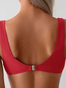 Swim Chiccia 1set Women Summer Solid Color Bikini Swimwear