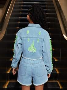 SHEIN Explorewe Cool Girl Street Style Distressed Denim Outfit