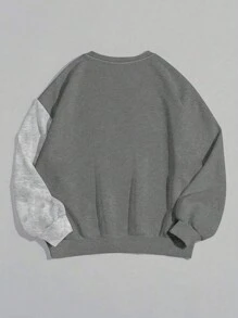 SHEIN LUNE Plus Size Skeleton Print Casual Halloween Sweatshirt Pullover Fall Outfit