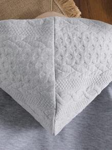 1 pieza Cárdigan de punto gris con capucha y parches casual para niñas pequeñas, adecuado para uso diario y combinación con conjuntos familiares