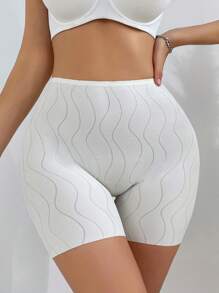 Women Basic Printed Shorts - Beige - View 3