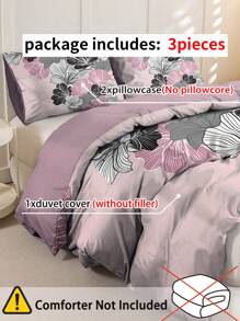 3pcs/Set Multi-Color Polyester Digital Printing Duvet Cover Set - Multicolor - View 4