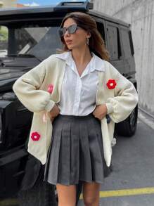 EURMUSE WOMEN FLOWER CROCHET CARDIGAN - Multicolor - View 5