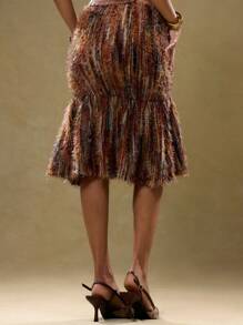 MUSERA Chân váy midi dệt kim dáng suông kiểu cổ điển, phong cách Ibiza, boho, mùa hè, gợi cảm, dễ thương, dự tiệc, lễ Phục sinh - Nhiều màu - Xem 2