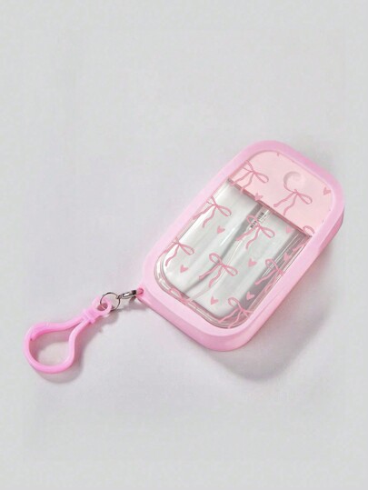 Kawaii 1 pezzo Bottiglia spray in PP da 45ml con stampa a farfalla, "Ritorno a Scuola", Tonico rosa