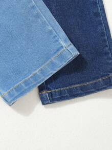 SHEIN Explorewe 2pcs/Set Tween Boy Casual Distressed Soft Denim Jeans Pants And Shirt Set, Spring Autumn, School, Campus, College Summer Holiday - Multicolor - View 7