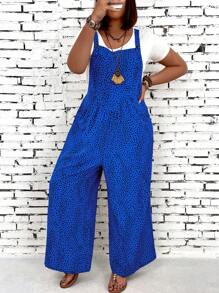 SHEIN LUNE Plus Size Leopard Print Jumpsuit