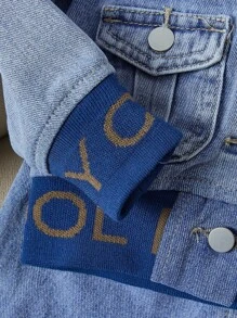 Baby Boys Fashionable Spring & Autumn Casual Denim Set - Medium Wash - View 3