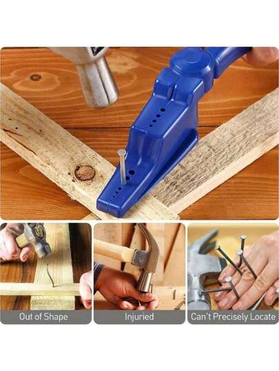 SHEIN 1Pc Nail Holder For Hammering, Plastic Pliers, Finger Safe For Hammer Nails In Slip Joint Pliers, Finishing Nails Pliers Keeps Fingers Safe, Basic Repair And Woodworking Joint Pliers, Tools For Men,Home Improvement