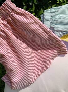 Comfortcana 多色条纹编织女士短裤套装 - 彩色 - 查看 6