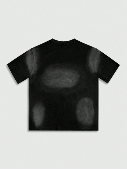 Street Life Camiseta de manga corta con estampado de copo de nieve y ángel para hombres, apta para primavera y verano