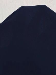 SHEIN VCAY V 领蕾丝边夏季夏威夷度假大码连衣裙 - 藏蓝色 - 查看 7