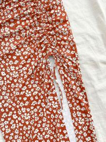 Soleia 2pcs/Set Women's Ditsy Floral Cami Top And Skirt Fall Two Pieces Set - Multicolor - View 5