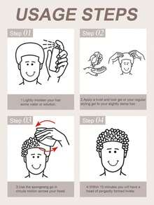 2 Pcs Small And Big Hole Hair Sponge, Wave Shaped Hair Brush, Hair Brush Sponge For Twist Dreads Locking Afro Curl Brush Barber,Curly Hair Sponge Wave Hairstyle Care Tool Hair Care Brush For Curls, Free Style Wave Hair Sponge Brush,Hair Care Tool,Men&Women - Multicolor - View 4