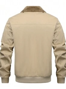 Manfinity Homme Jachetă casual cu mânecă lungă, cu guler cu rever, pentru bărbați