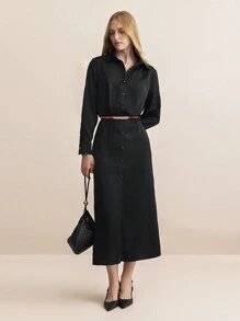 BizChic Women's Elegant Commuter Shirt Dress Dress Work Dress