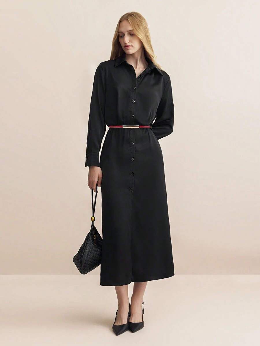 BizChic Women's Elegant Commuter Shirt Dress Dress Work Dress
