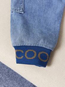 Baby Boys Fashionable Spring & Autumn Casual Denim Set - Medium Wash - View 10