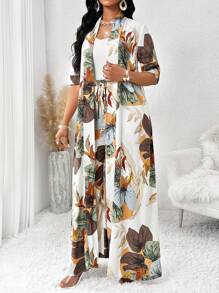 SHEIN Lady قمصان نساء طويلة ملونة منسوجة عمل أنيقة غير رسمية خريف وشتاء، سراويل نساء طويلة ملونة منسوجة