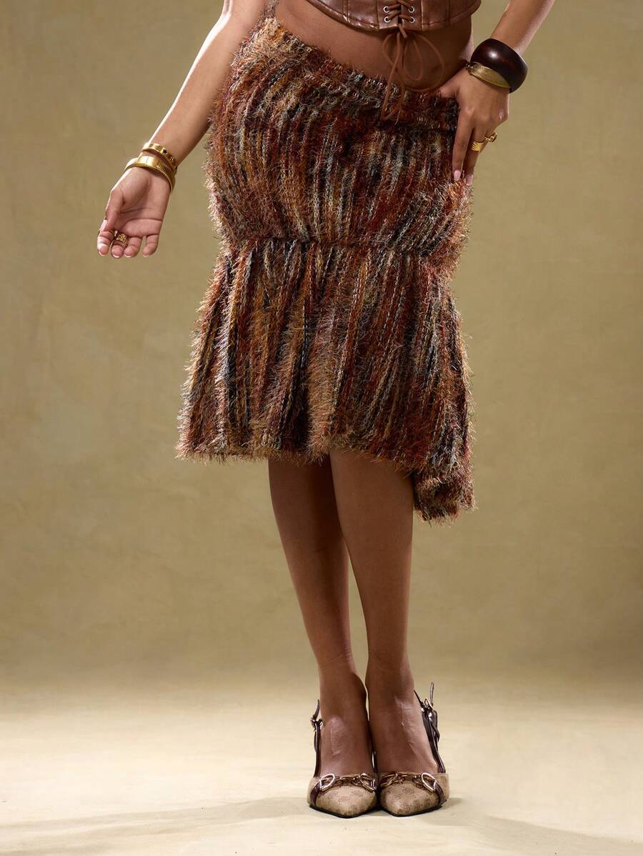 MUSERA Chân váy midi dệt kim dáng suông kiểu cổ điển, phong cách Ibiza, boho, mùa hè, gợi cảm, dễ thương, dự tiệc, lễ Phục sinh - Nhiều màu - Xem 1