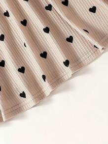 3pcs Set: Young Girl's Solid Color Knit Short Cap Sleeve Sheath Casual Dress Dress Young Girl Girlsdresses For Young Girl Girl - Hot Pink - View 4