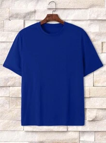 Manfinity Dauomo Men'S Wing & Letter Printed Short Sleeve T-Shirt - Royal Blue - View 2