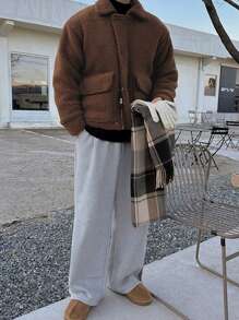 DAZY Men's Solid Color Jacket For Autumn