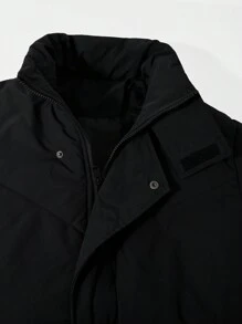 Chillumni Men's Padded Coat Winter Thick Padded Coat - Black - View 4