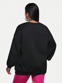 Simona Ahued Artist Day Of The Dead Plus Size Loose Fit Crewneck Sweatshirt, For Holiday, Vacation, Spring, Festival, For Workout, Ibiza Fits, Western Wear