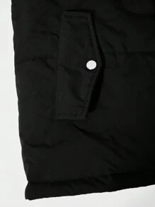 Chillumni Men's Padded Coat Winter Thick Padded Coat - Black - View 5