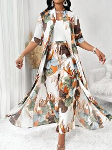 SHEIN Lady قمصان نساء طويلة ملونة منسوجة عمل أنيقة غير رسمية خريف وشتاء، سراويل نساء طويلة ملونة منسوجة