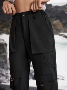 In My Nature Damen elegante Outdoor Lässig Hosen - Schwarz - Übersicht 6