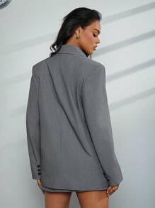 Hauture Blazer entallado monocuello con solapa sobredimensionada