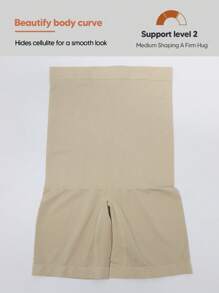 Ultra Soft Lightweight Tummy Control Thigh Slimmer Butt Lifter Shapewear Shorts For Base Layering - Apricot - View 9