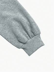 女士休闲纯色连帽抽绳长袖拉链夹克，带口袋，适合日常通勤，秋冬季