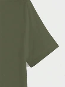 RueChic 100%Cotton Multi-Pack Round Neck All-Match T-Shirt - Army Green - View 10