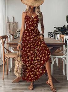 Breezaya Women Allover Printed Backless Cami Dress - Orange - View 5