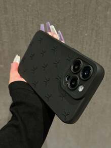 SV Pattern Studio 艺术家卡哇伊蝴蝶结印花可爱休闲黑色手机壳，节日，情人节