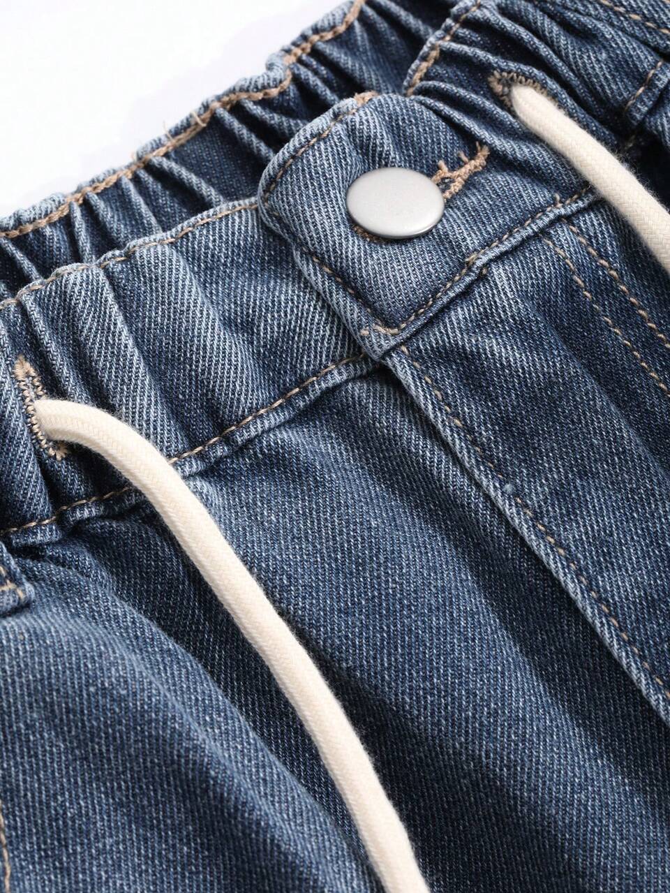 Women's Stretchy Waist Denim Harem Baggy Jeans Y2k