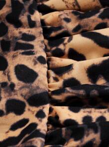 SHEIN Unity 女士全身印花时尚露肩迷你连衣裙，夏季 - 彩色 - 查看 3