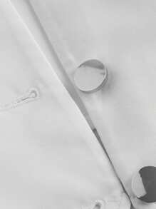 SHEIN MOD Conjunto de traje de mujer talla grande con chaleco sin mangas blanco y falda mini plisada