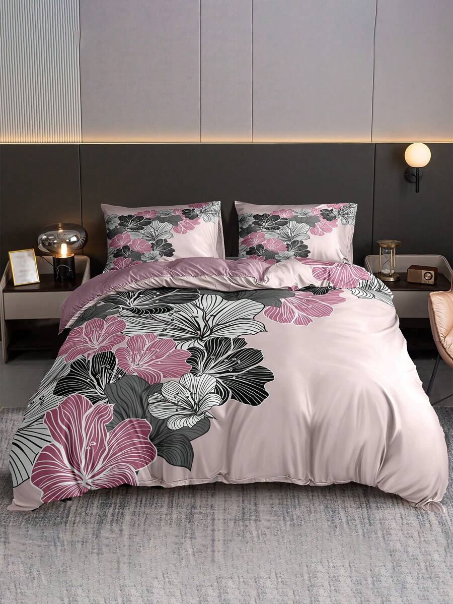 3pcs/Set Multi-Color Polyester Digital Printing Duvet Cover Set - Multicolor - View 1