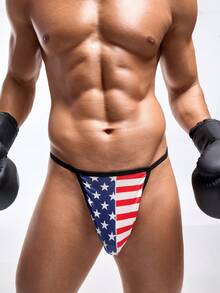 Men's Sexy Briefs With American Flag Print - Multicolor - View 7
